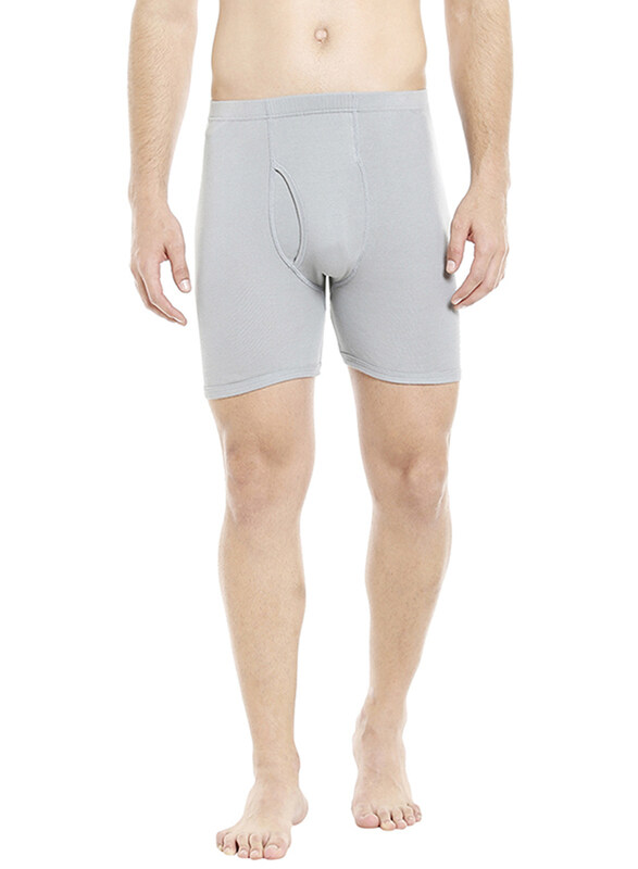 

BYC Cotton Boxer Brief for Boys, Light Grey, 7-8 Years