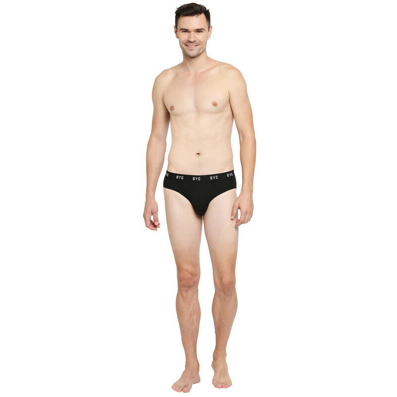 

BYC MEN'S COTTON BRIEF - BLACK