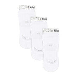 BYC MEN'S NO SHOW INVISIBLE SOCKS - WHITE (PACK OF 3)