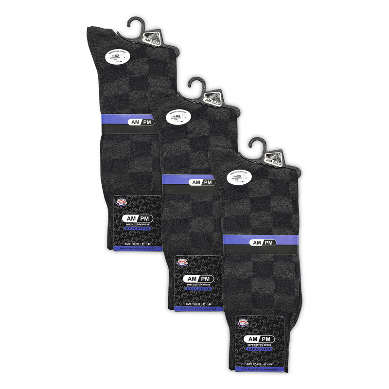 

AMPM AM-PM MEN'S FORMAL SOCKS - BROWN (PACK OF 3)