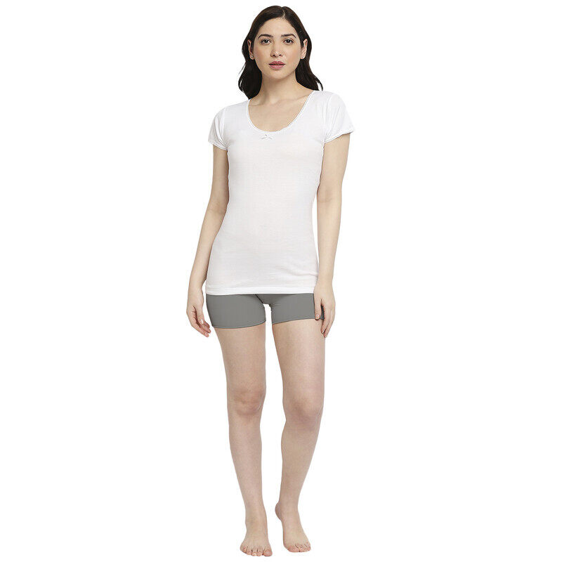 

BYC WOMEN'S COTTON UNDERSHIRT - WHITE