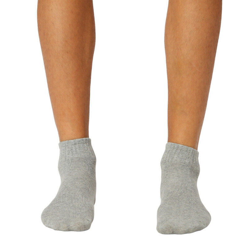 BYC MEN'S ANKLE LENGTH SOCKS - GREY (PACK OF 3)