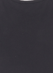 بي واي سي قميص قصير من القطن بدون أكمام للبنات أسود 3 - 4 سنوات