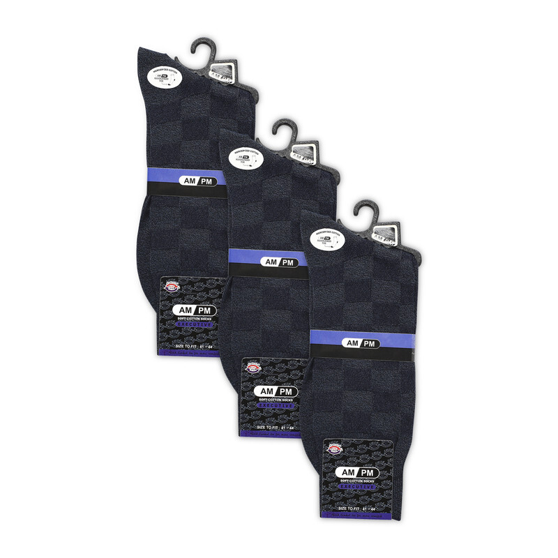 

AMPM AM-PM MEN'S FORMAL SOCKS - NAVY (PACK OF 3)