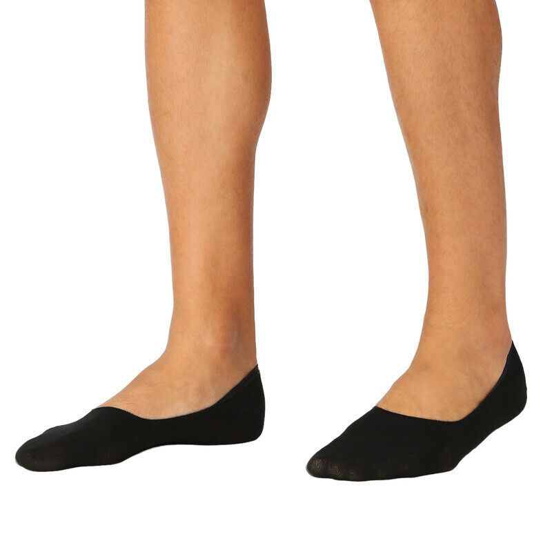 BYC MEN'S NO SHOW INVISIBLE SOCKS - BLACK (PACK OF 3)