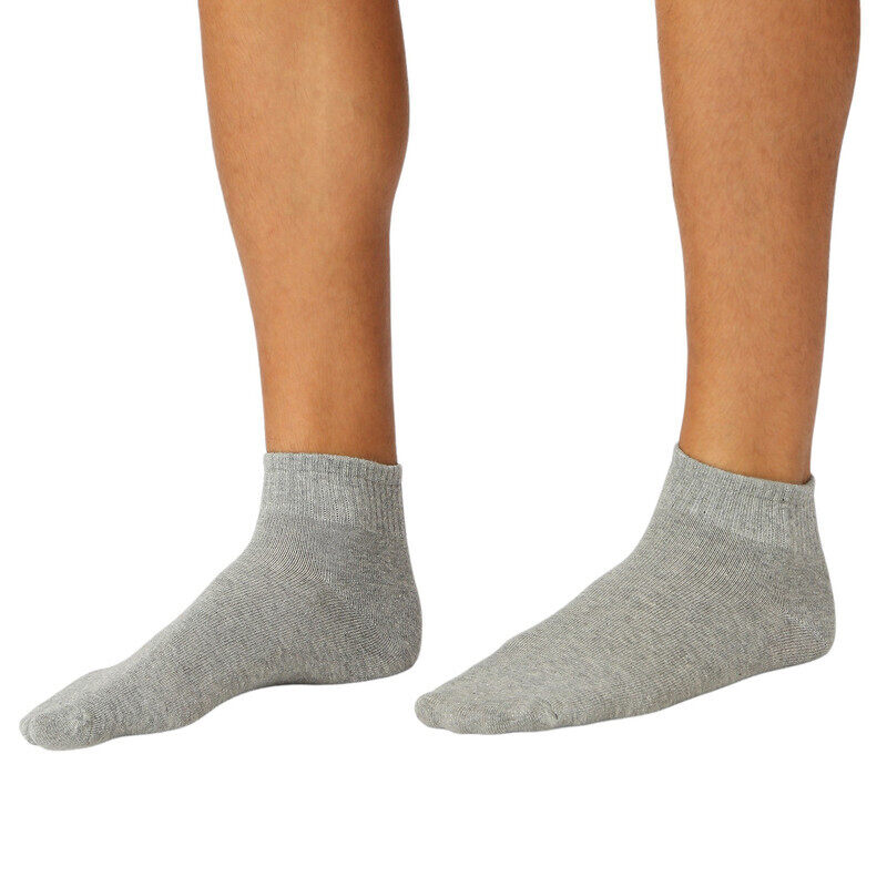 BYC MEN'S ANKLE LENGTH SOCKS - GREY (PACK OF 3)