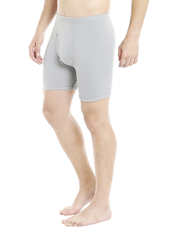 BYC Cotton Boxer Brief for Boys, Light Grey, 15-16 Years