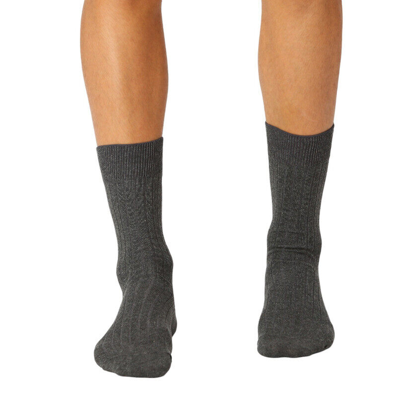 AM-PM MEN'S FORMAL SOCKS - GREY (PACK OF 3)