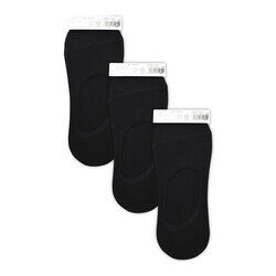 BYC MEN'S NO SHOW INVISIBLE SOCKS - BLACK (PACK OF 3)