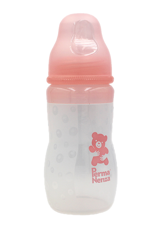 Permanenza Silicone Baby Feeding Bottle, 240ml, Pink