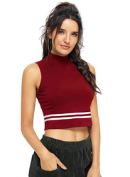Trendy Crop Top for Women, X-Large, Red