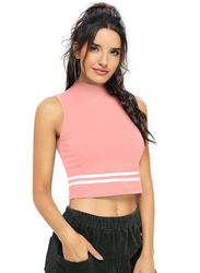 Trendy Crop Top for Women, X-Large, Pink