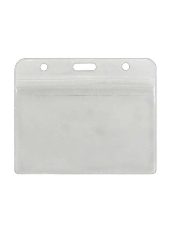 

Deli PVC Horizontal Id Card Holder, 5758, Clear