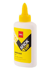 Deli 12-Piece White Glue, 120ml, White/Yellow