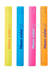 Deli E6206 Neon Color Cartoon Ruler, 180mm, Yellow
