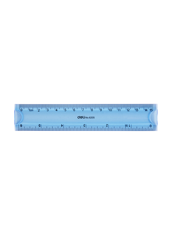 Deli E6205 Flexible Ruler, 150mm, Blue