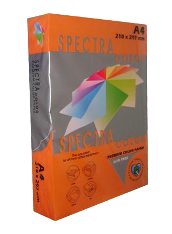 

Spectra 40321 Color Paper, 100 Sheet, 80 GSM, A4 Size, Orange