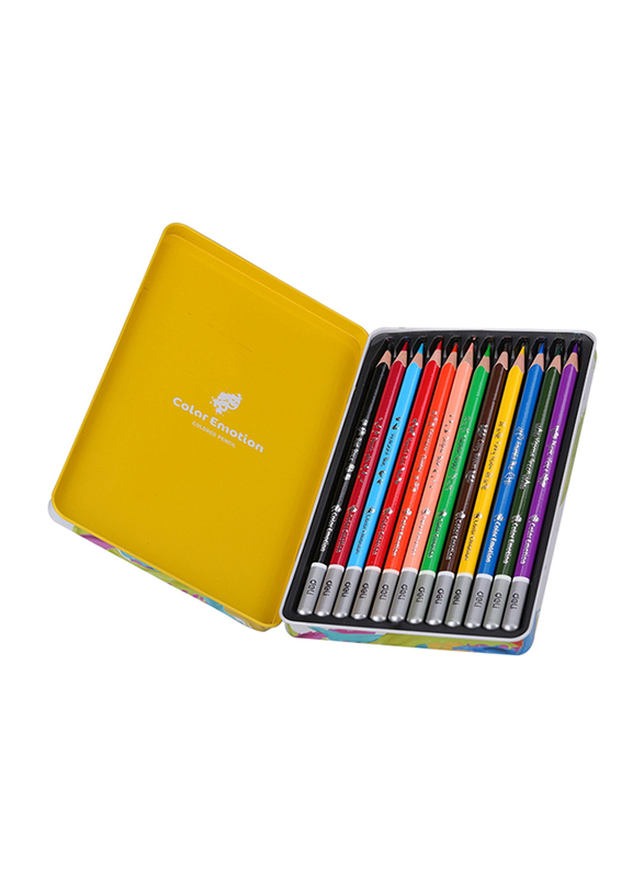 Deli 12-Piece Color Emotion Metal Color Pencil, C002 05, Multicolor