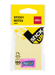 Deli A00252 Sticky Notes, 7.6 x 5.1cm, Yellow