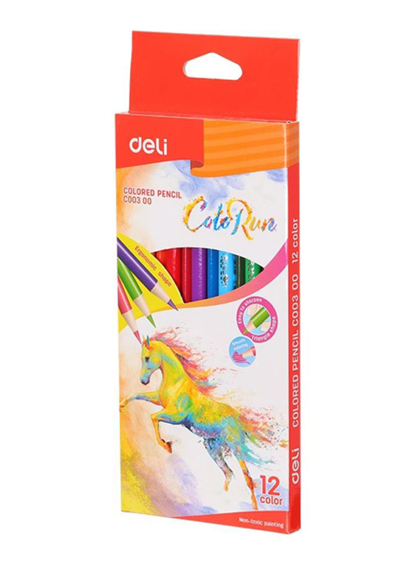 Deli 12-Piece Colourun Color Pencil, C003 00, Multicolor
