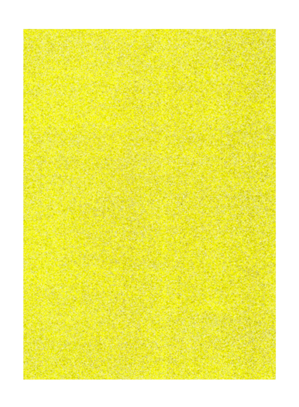 Eva Glitter Foam Sheet, 50 x 70cm, Yellow