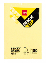 Deli A00253 Sticky Notes, 5.1 x 7.6cm, Yellow