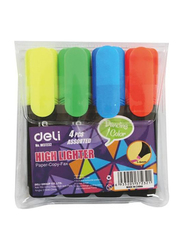 Deli 4-Piece Highlighters Wallet Set, W37232, Assorted