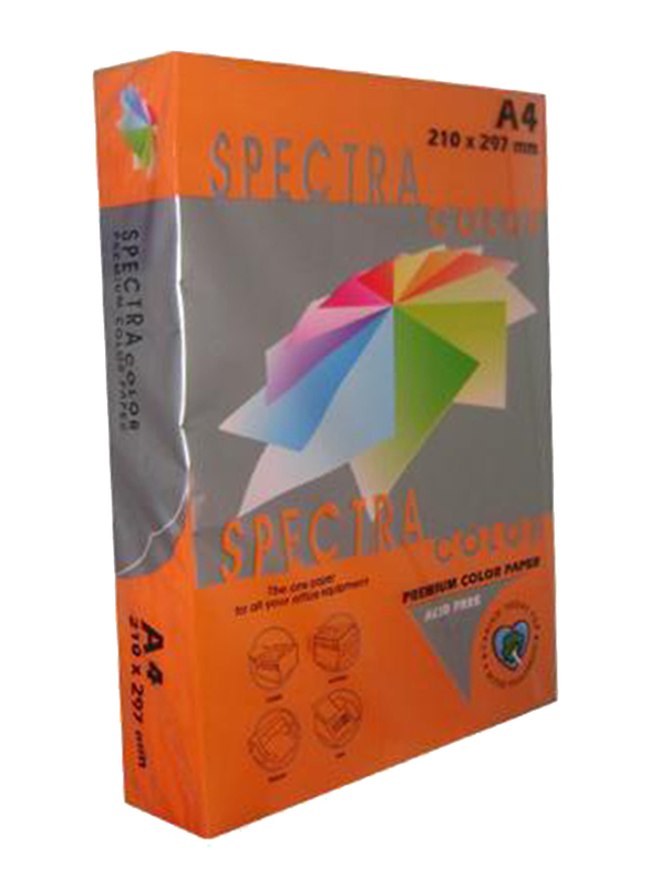 Spectra 40321 Color Paper, 10 x 100 Sheets, 80 GSM, Orange