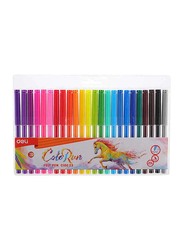 Deli 24-Piece ColoRun Felt Pen Set, C100 23, Multicolor