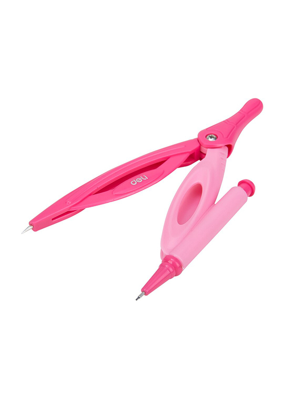 Deli EG20002 Compass with Mechanical Pencil, Pink