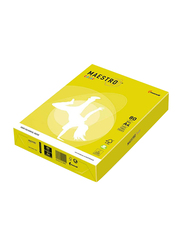 مايسترو ورق ملون، 210 × 297 مم، 5 قطع / صندوق، 500 ورقة، 80 غم، مقاس A4، أصفر