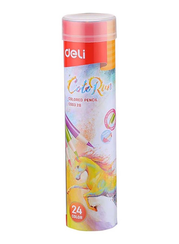 Deli 24-Piece Colourun Metal Color Pencil, C00328, Multicolor