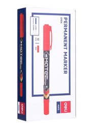 Deli Mate Switch Twin Marker Pen Set, U10440, Red