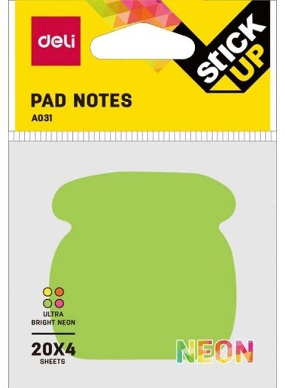 Deli A031 Fancy Shapes Sticky Notes, 7.6 x 7.6cm, Multicolor