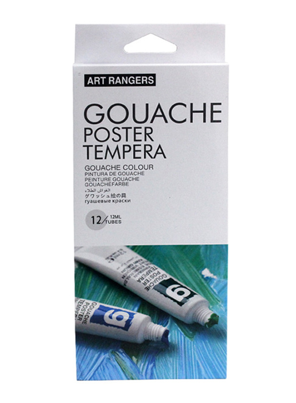 Art Rangers Gouache Color Tubes Set, 12 x 12ml, Multicolor