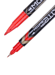 Deli Mate Switch Twin Marker Pen Set, U10440, Red