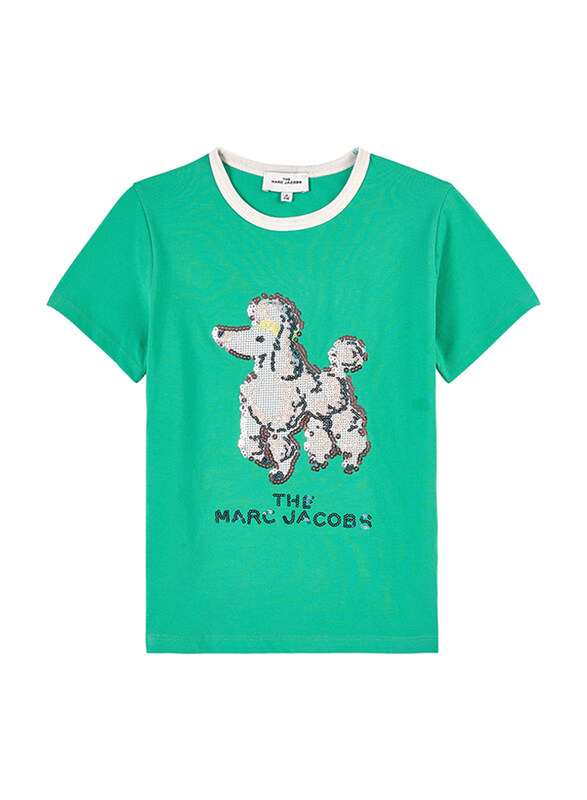 

Marc Jacobs Sequined Crew Neck Short Sleeve T-Shirt for Girls, 8A, Green