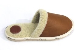 CHLOE' WOODY SLIPPERS, BROWN