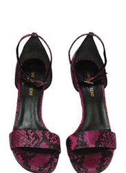 Saint Laurent Chaussures Valide Heeled Sandals, 37 EU, Purple
