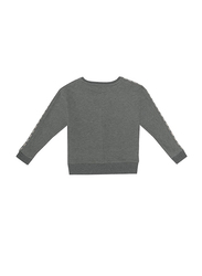 Chloe Blend Milano Round Neck Long Sleeve Sweatshirt for Girls, 6A, Grey