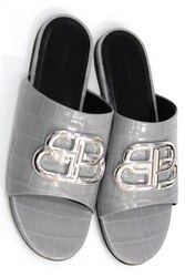 BALENNCIAGA OVAL BB SANDAL F05,GRAY