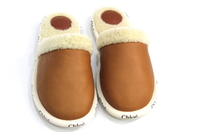 CHLOE' WOODY SLIPPERS, BROWN