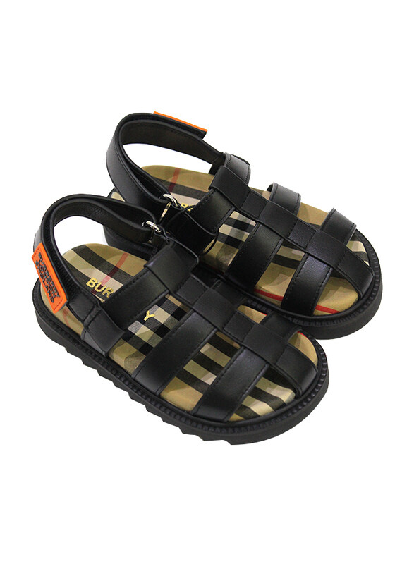 Burberry Brightling Kids Sandals, 30 EU, Black