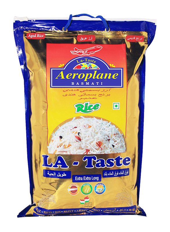 Aeroplane La-Taste Raw Basmati  Rice, 5 Kg