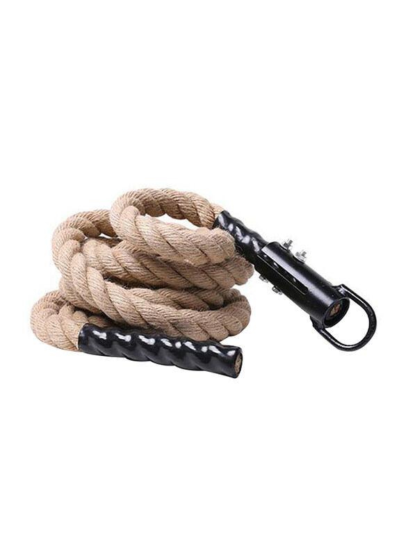 

1441 Fitness Sport Climbing Rope, 6 Meter, Black/Beige