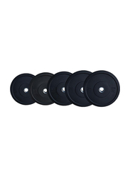 1441 Fitness Rubber Olympic Bumper Weight Plate, 20KG, Black