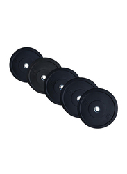 1441 Fitness Rubber Olympic Bumper Weight Plate, 15KG, Black