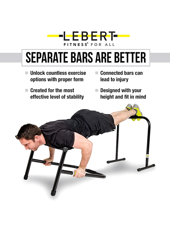 Lebert Fitness Dip Bar Stand, Large, Yellow