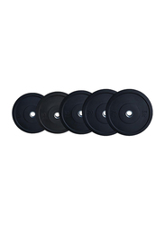 1441 Fitness Rubber Olympic Bumper Weight Plate, 5KG, Black