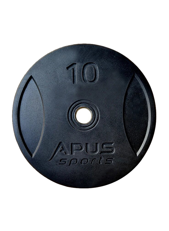 APUS Poland Olympic Rubber Bumper Plates, 10KG, Black